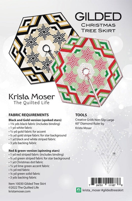 Gilded Christmas Tree Skirt Pattern - Everything Fabric