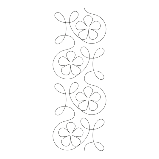 Ginger Flower Border Stencil - 5 in - Everything Fabric