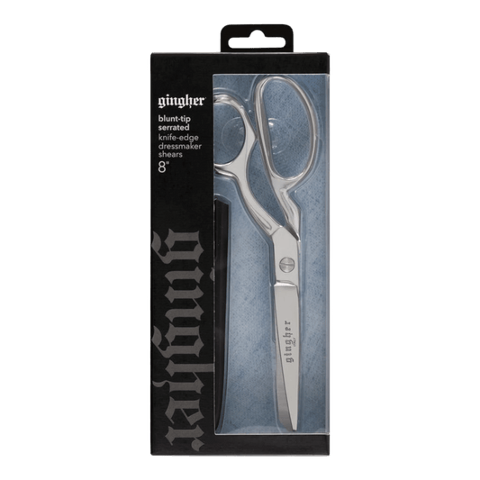Gingher 203 mm Serrated/Knife Edge Dressmakers Shears Blunt Tip - Everything Fabric