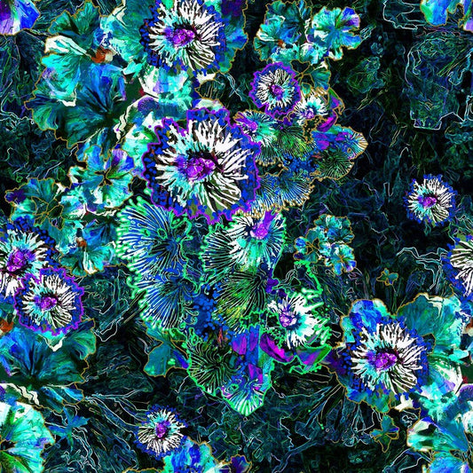 Glorious Gum Blossoms - Gum Blossom Teal - Everything Fabric