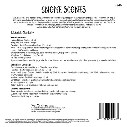 Gnome Scones Pattern - Everything Fabric
