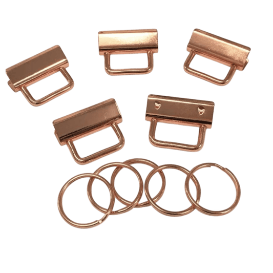 Gold Key Fobs - 25 mm wide - Everything Fabric
