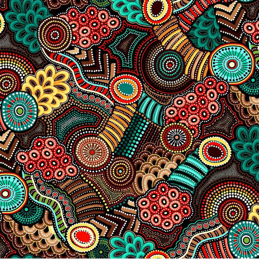 Gondwana - Geometric Brown/Rust - Everything Fabric