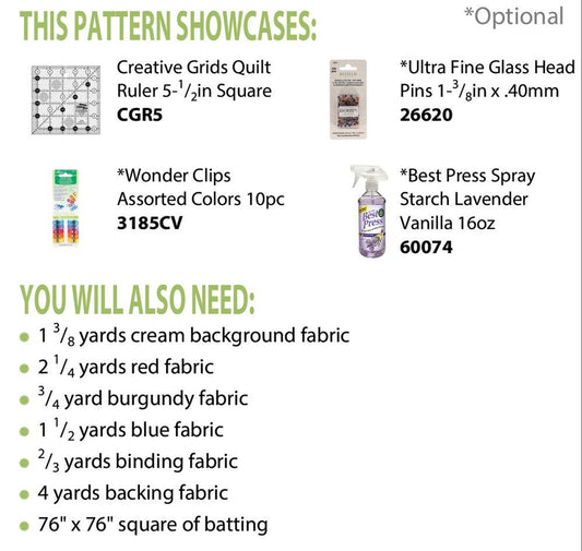 Gracie's Star Quilt Pattern - Everything Fabric