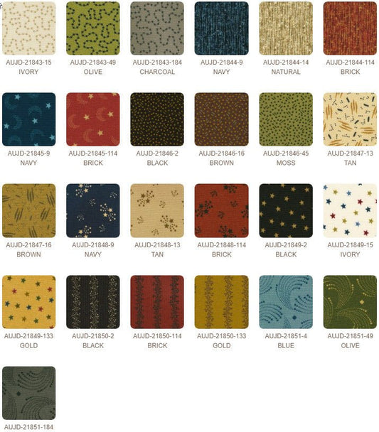 Grandpas Journal - 10 in Square - 42 pc - Everything Fabric