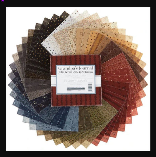 Grandpas Journal - 5 in Charm Pack - 42 pc - Everything Fabric