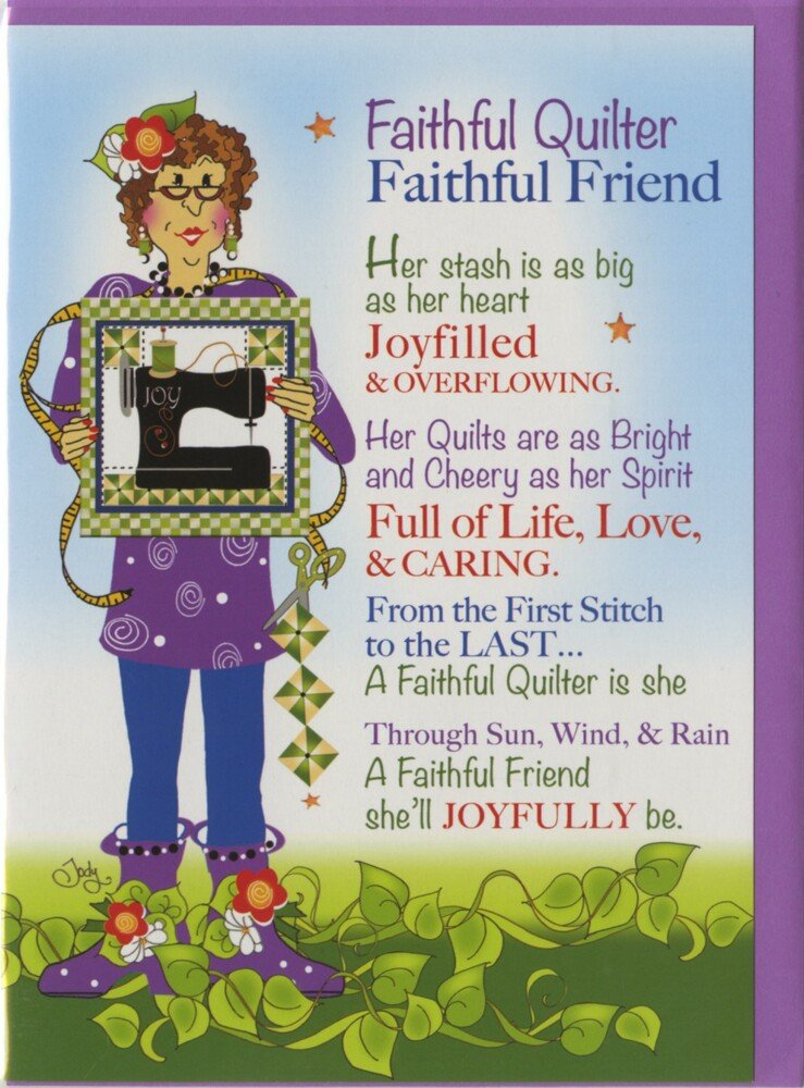Greeting Card Faithful Quilter - Everything Fabric