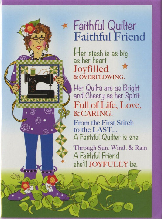 Greeting Card Faithful Quilter - Everything Fabric