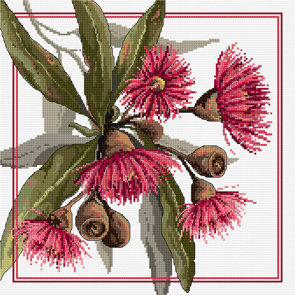 Gum Blossoms Cross Stitch Pattern by Country Threads