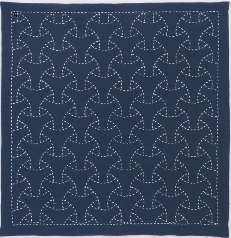 Hana Fukin Sashiko Sampler Kit Tobi Asanoha Navy - Everything Fabric