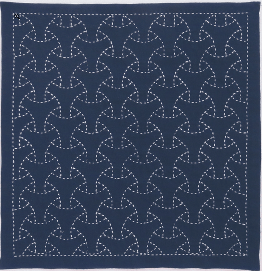 Hana Fukin Sashiko Sampler Kit Tobi Asanoha Navy - Everything Fabric