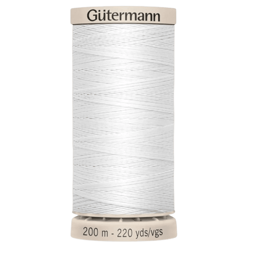 Hand Quilting Cotton Thread - WHITE - Everything Fabric