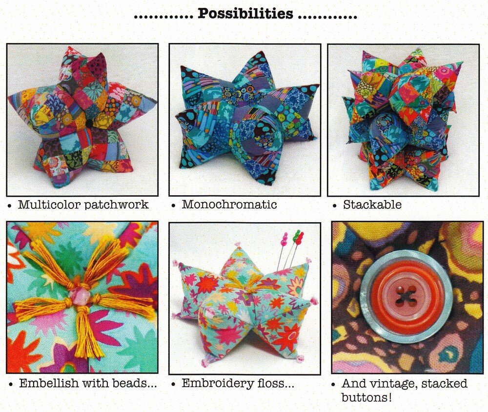 Harlequin Star Pillow & Pincushion Pattern - Everything Fabric