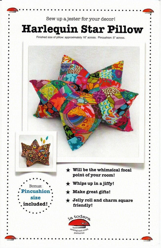 Harlequin Star Pillow & Pincushion Pattern - Everything Fabric