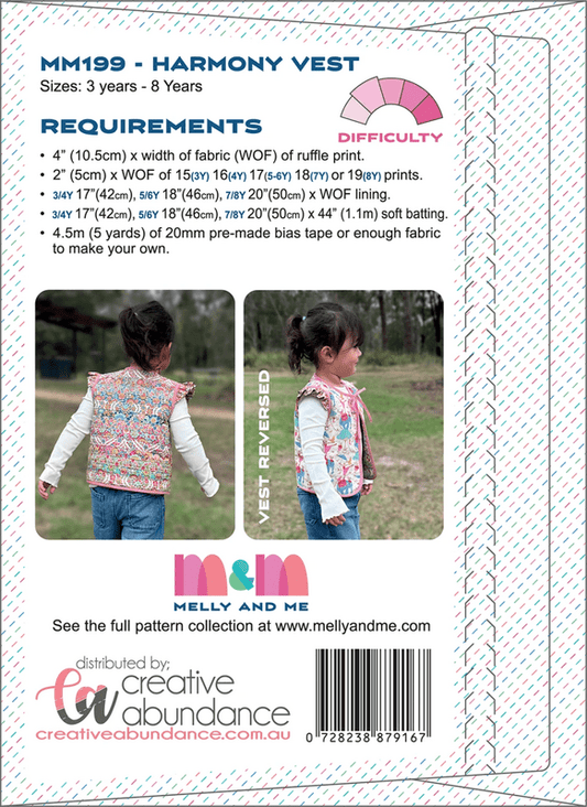 Harmony Girls Patchwork Vest Pattern - Everything Fabric