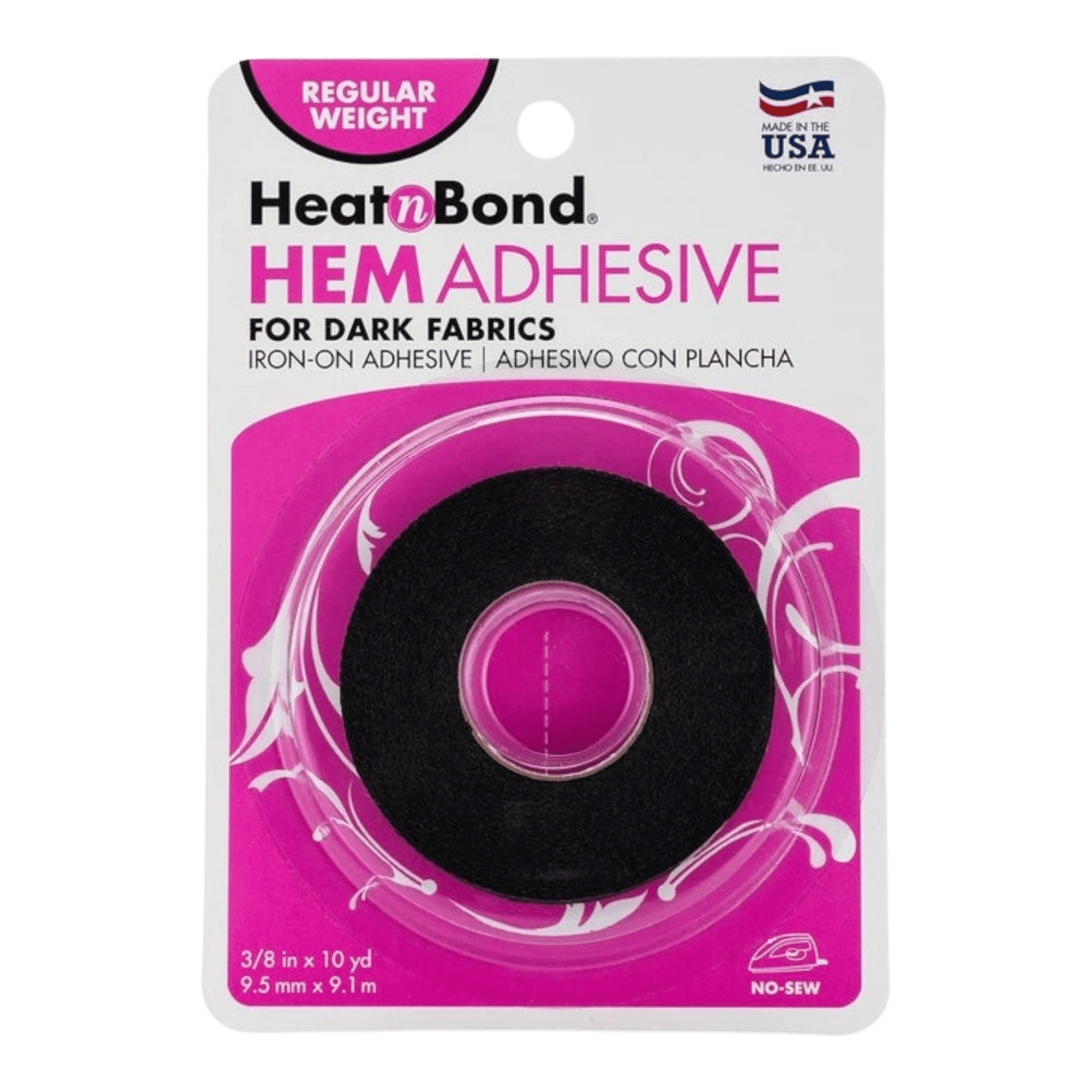 HeatnBond Hem Adhesive for Dark Farbics 10 mmx10yds - Everything Fabric