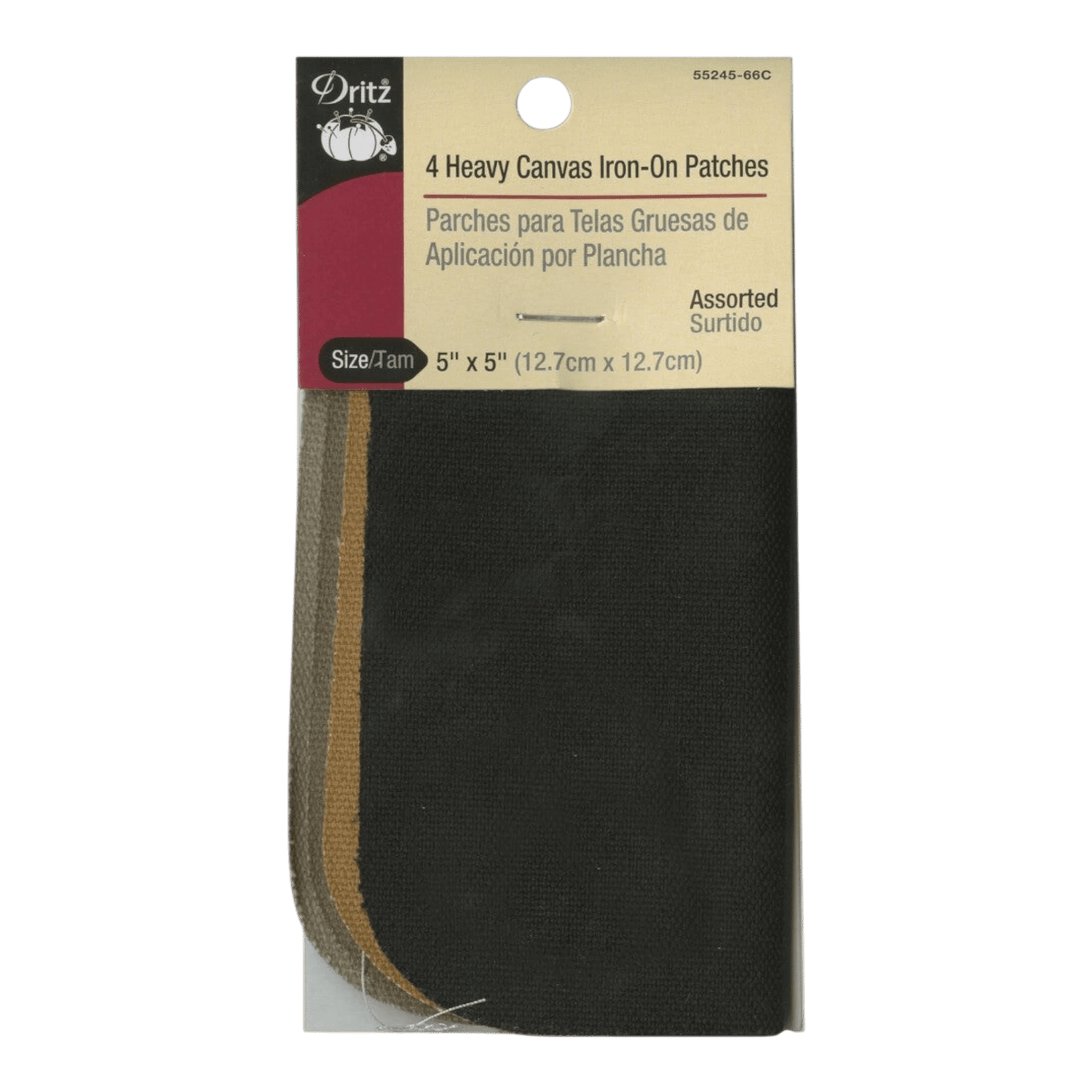 Heavy Canvas Iron-On Patches Multi 4ct - Everything Fabric