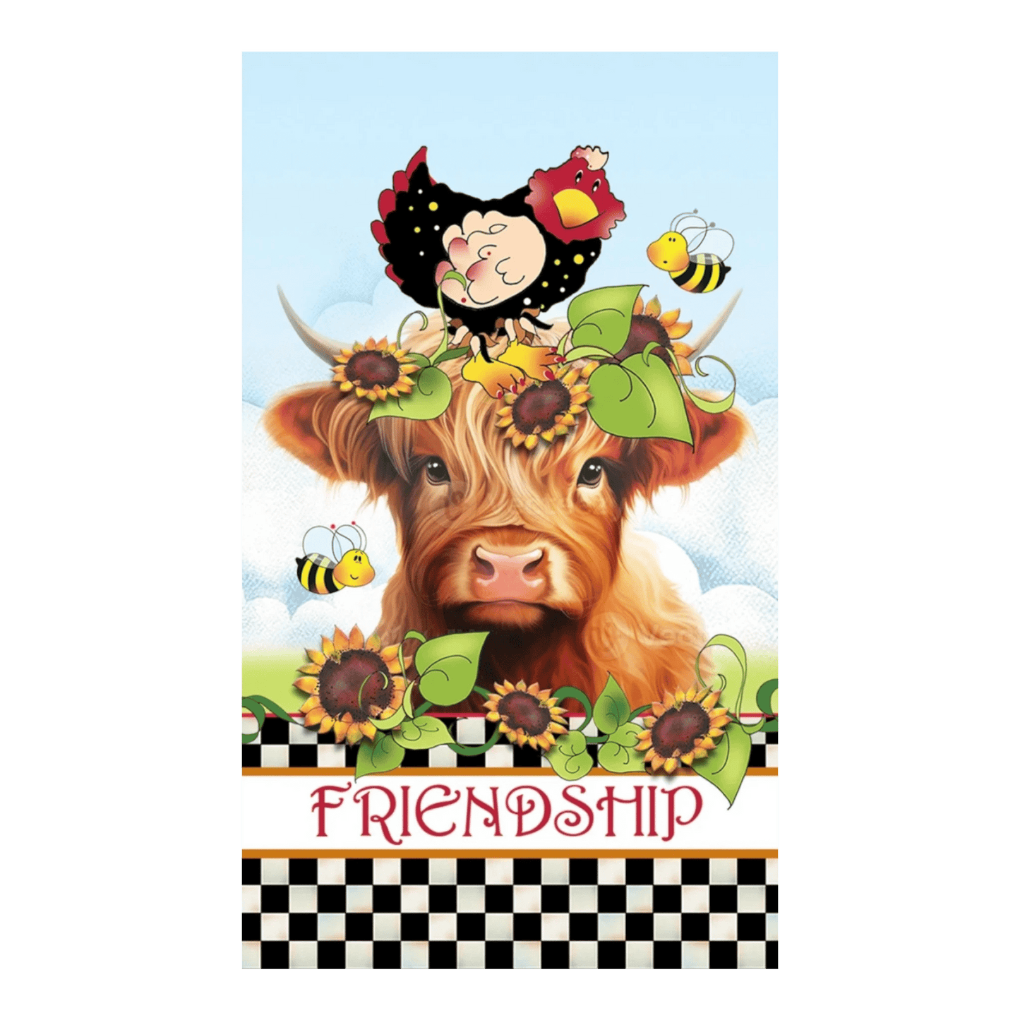 Highland Cow Friendship Magnet - Everything Fabric