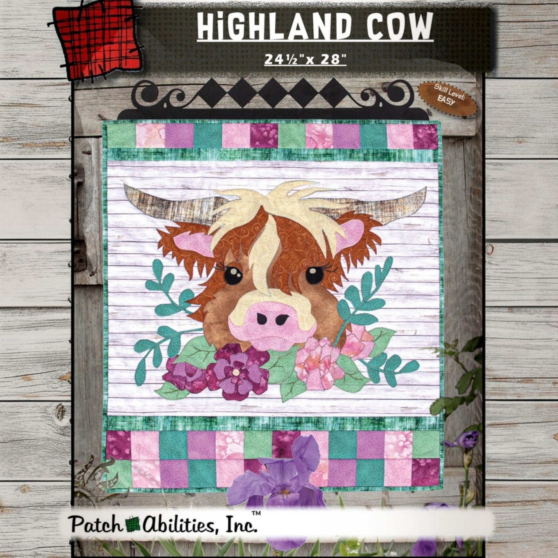 Highland Cow Wall Hanging Pattern - Everything Fabric