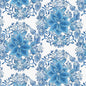 Holiday Flourish Festive Finery - Damask Delft w/Metallic - Everything Fabric