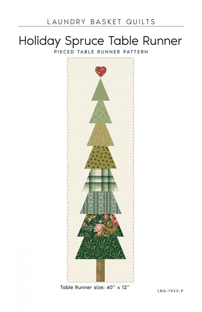 Holiday Spruce Table Runner Pattern - Everything Fabric