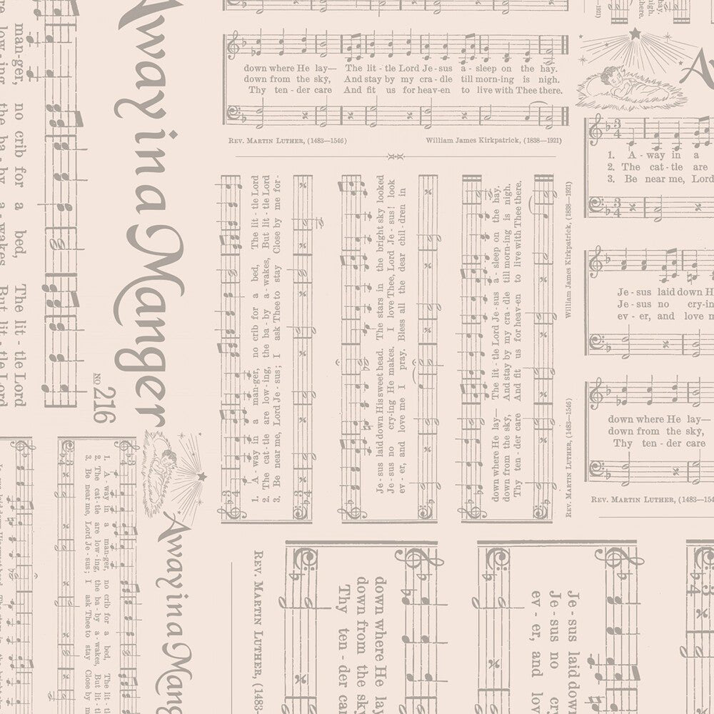 Home Town Holiday - Holiday Caroling Latte - Everything Fabric