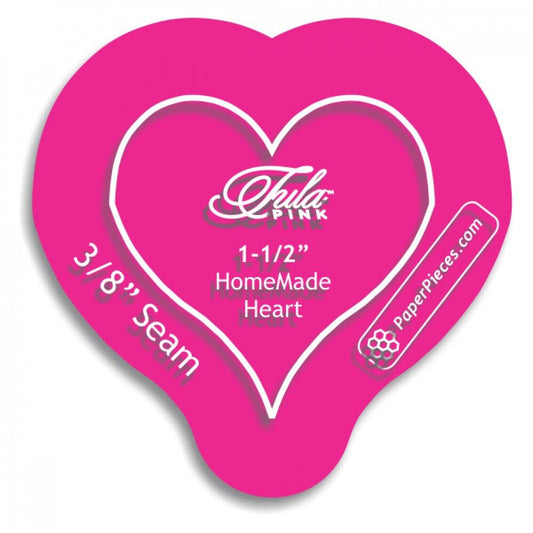HomeMade Heart Template - Tula Pink - 1.5 in - Everything Fabric