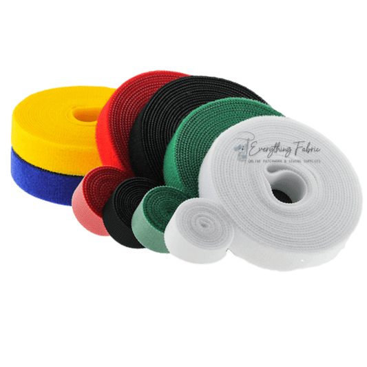 Hook & Loop - Double sided BLUE 10 mm 5YD ROLL - Everything Fabric