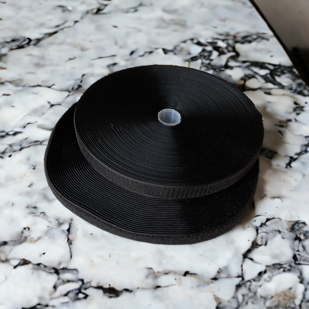 Hook & Loop - Hook n Loop - Black 25 mm - Everything Fabric
