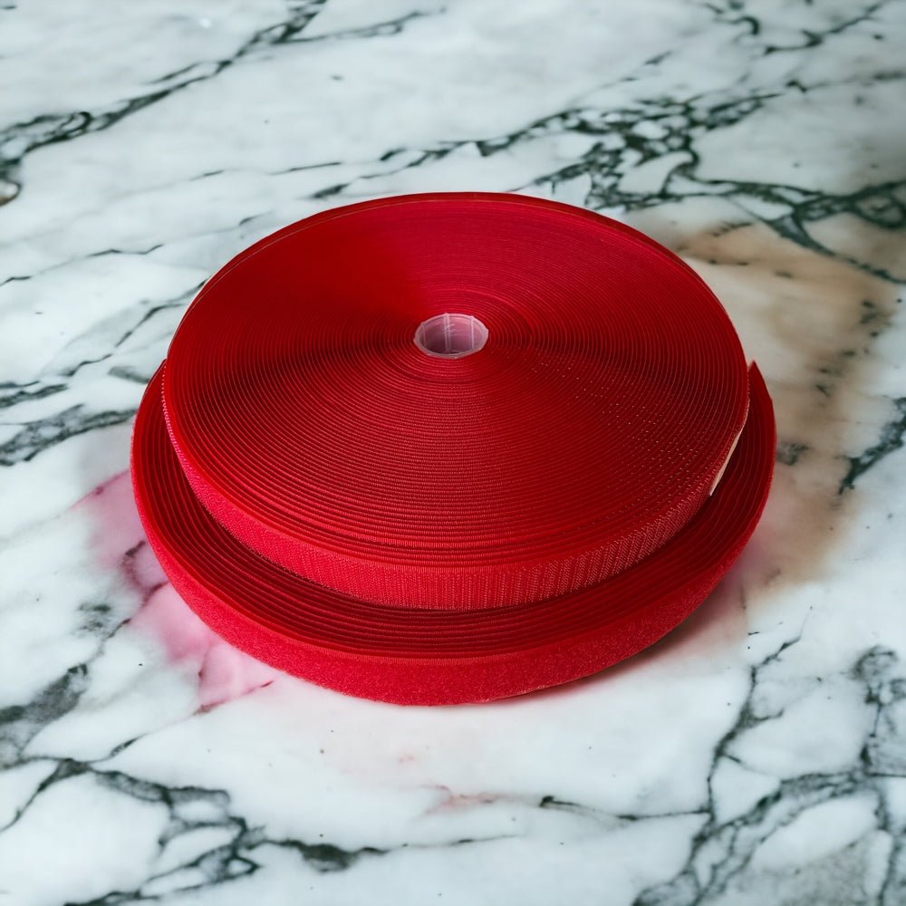 Hook & Loop - Hook n Loop Red 25 mm - Everything Fabric