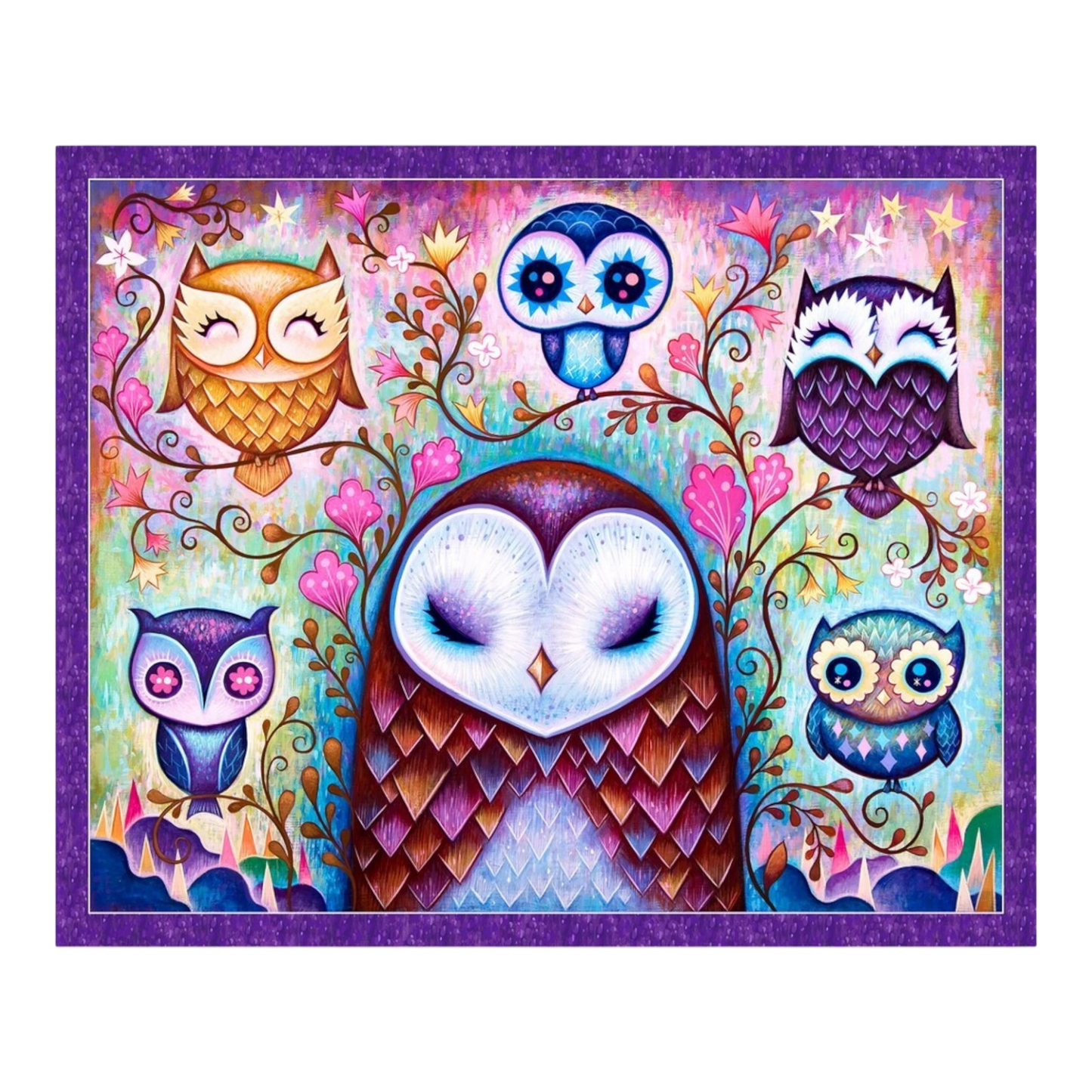 Hootie Patootie - OWL Family Panel - Everything Fabric