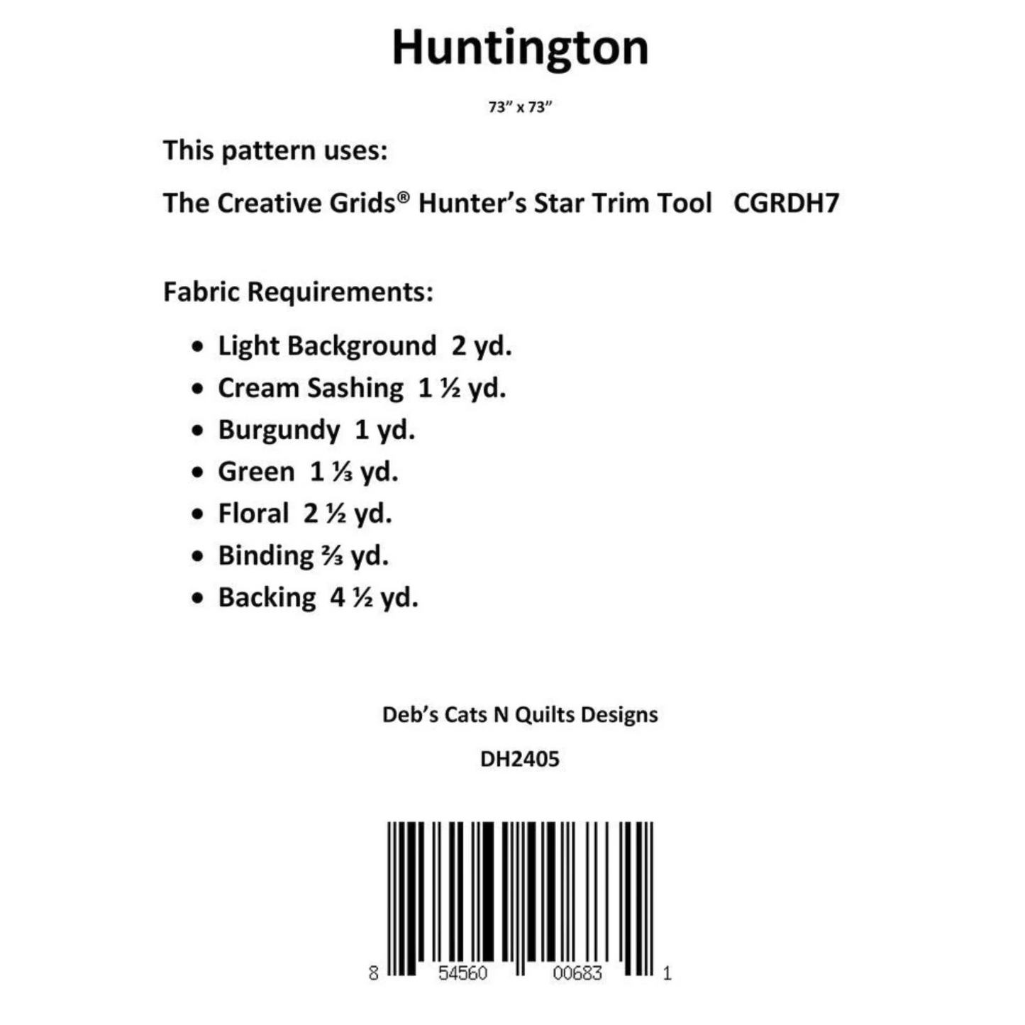 Huntington Quilt Pattern - Everything Fabric