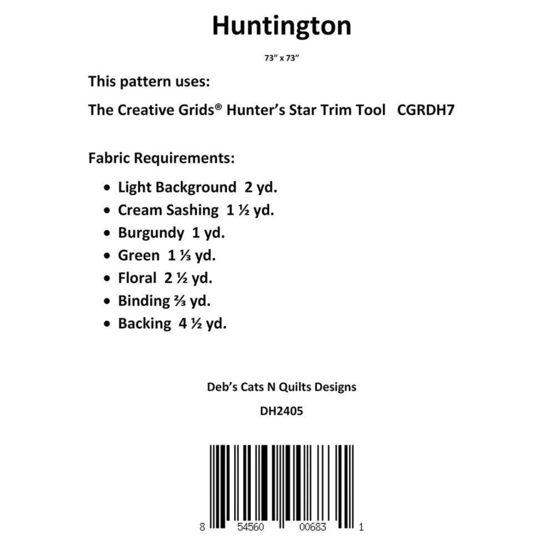 Huntington Quilt Pattern - Everything Fabric