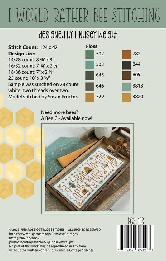 I Would Rather Be Stitching Cross Stitch Pattern - Everything Fabric