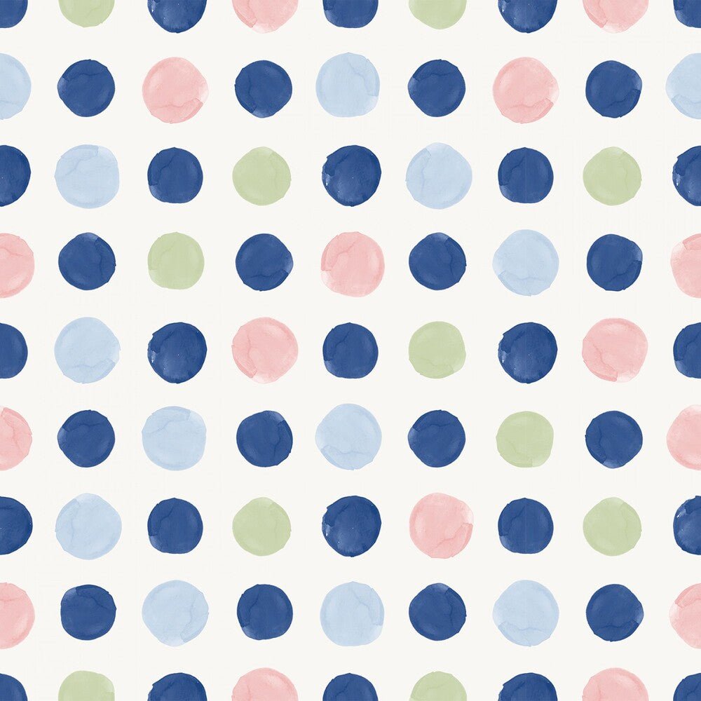 Indigo Petals - Polka Dots - Everything Fabric