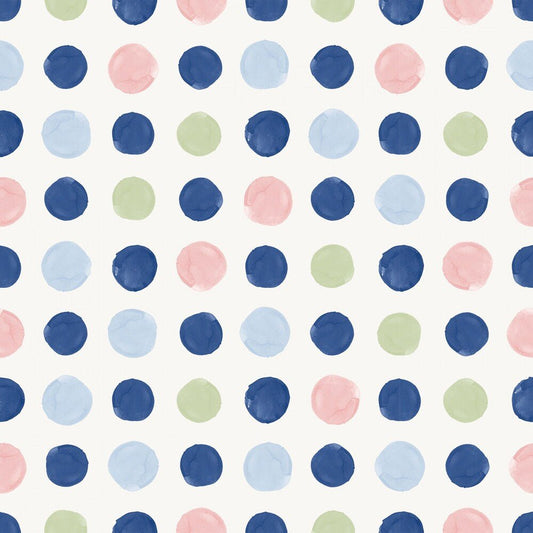Indigo Petals - Polka Dots - Everything Fabric