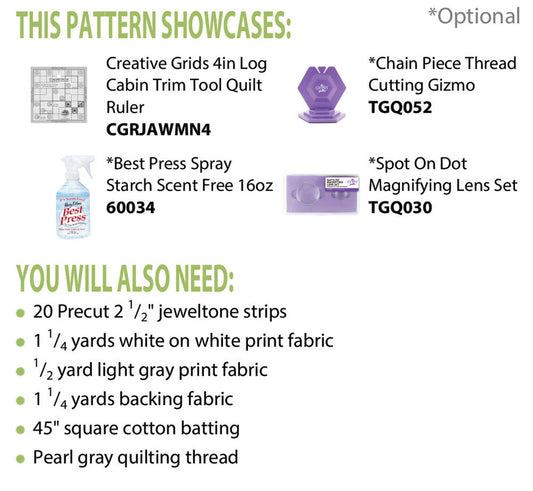Its A Puzzlement Log Cabin Quilt Pattern - Everything Fabric