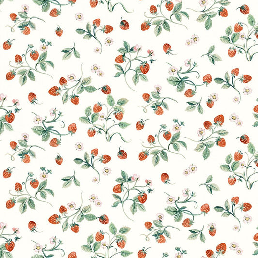 Ivory Strawberries - Everything Fabric