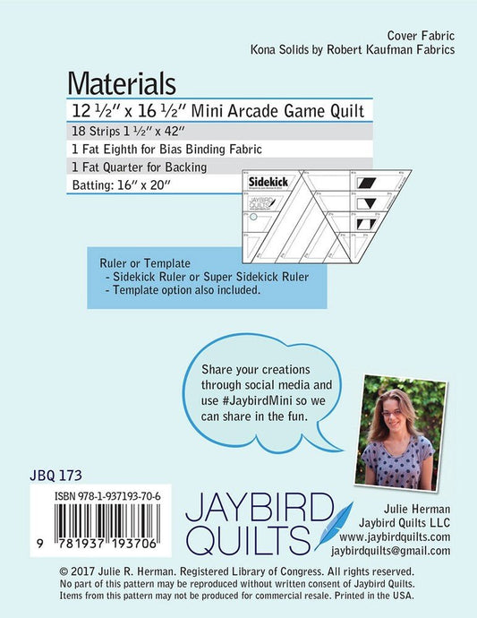Jaybird Quilts - Mini Arcade Game Quilt Pattern - Everything Fabric