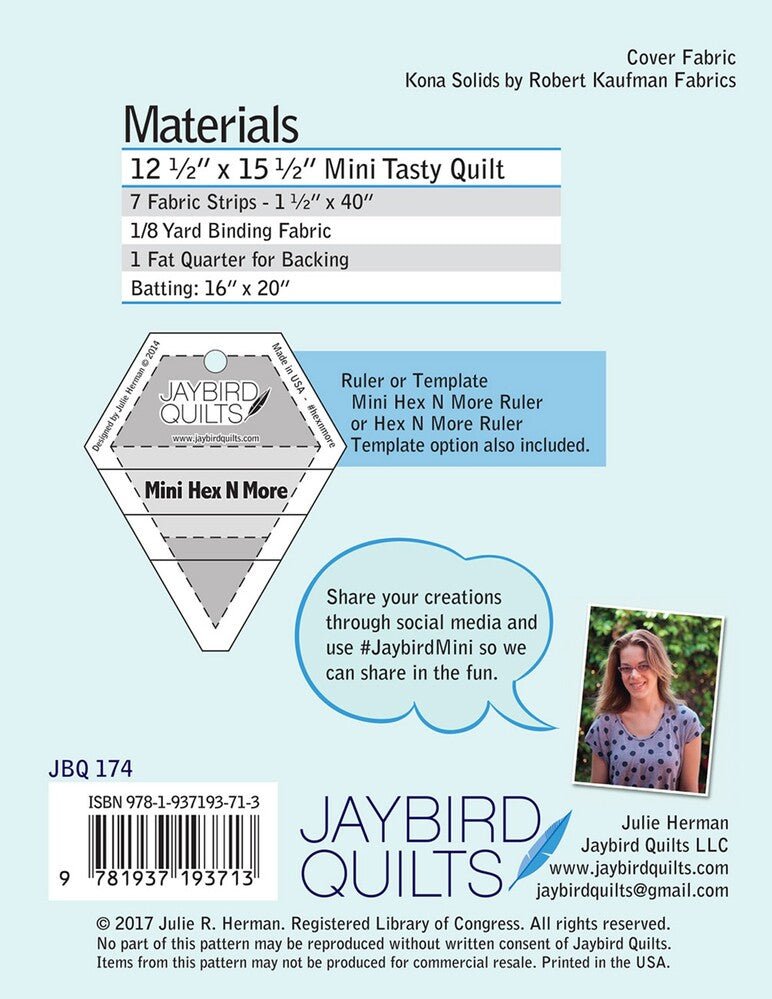 Jaybird Quilts - Mini Tasty Quilt Pattern - Everything Fabric