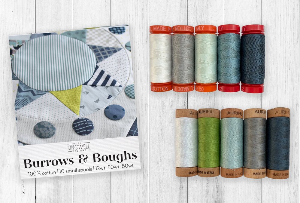 Aurifil Burrows & Bowes Threads Designer Collection , piecing and stitching