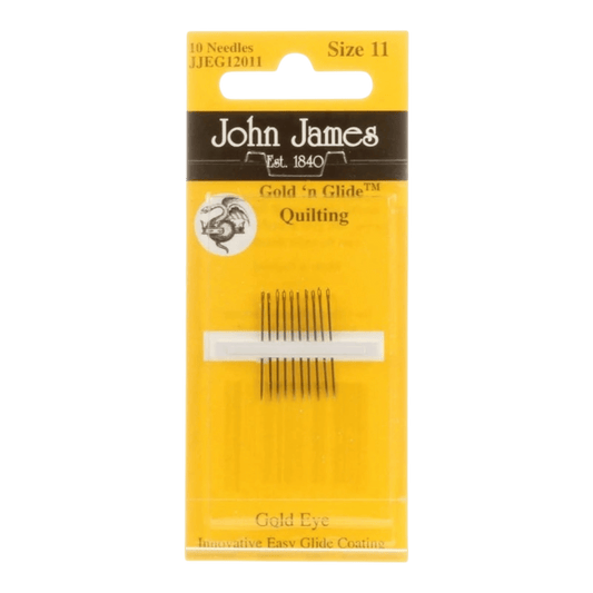 John James Gold'N Glide Between / Quilting Needles Size 11 10ct - Everything Fabric