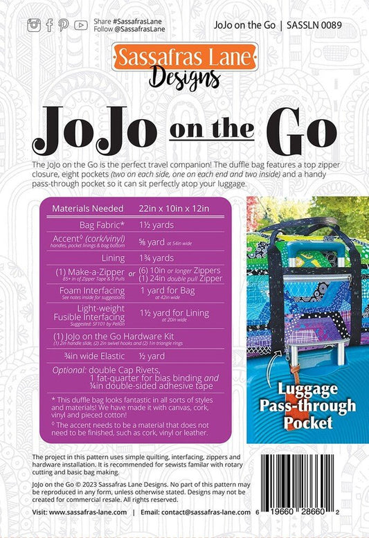 JoJo on the Go Duffle Bag Pattern - Everything Fabric