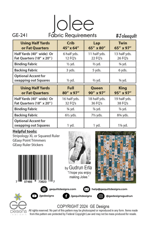 Jolee Quilt Pattern - Everything Fabric