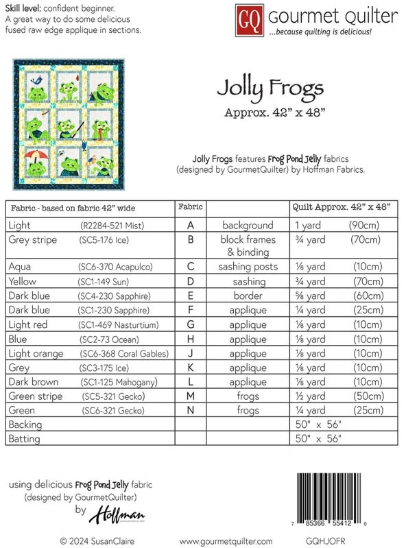 Jolly Frogs Pattern - Everything Fabric