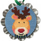 Jolly Reindeer Tin CROSS STITCH Kit - Everything Fabric