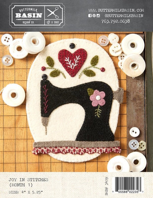 JOY in Stitches Wool Embroidery Pattern Sewing Machine - Everything Fabric
