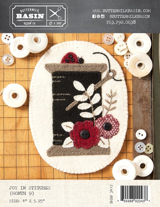 JOY in Stitches Wool Embroidery Pattern - Spool - Everything Fabric