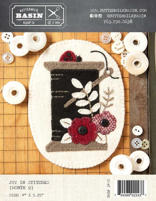 JOY in Stitches Wool Embroidery Pattern - Spool - Everything Fabric