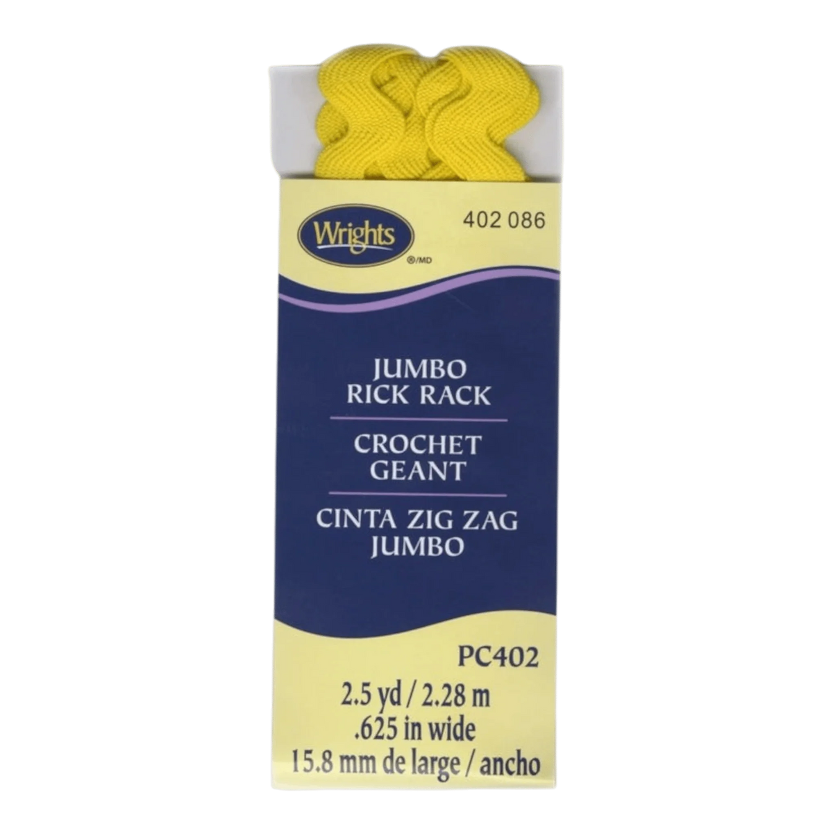 Wrights Rick Rack - Jumbo Canary